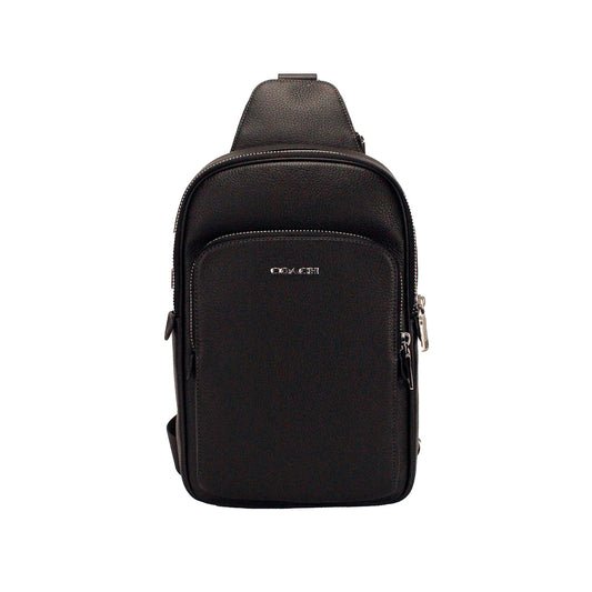Coach Ethan Black Leather Sling Pack Shoulder Bag